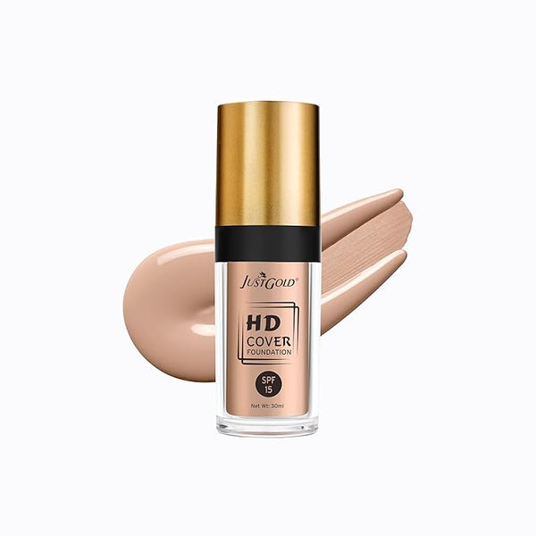 JustGold HD Full Coverage Foundation with SPF 15 5 - 30 ml