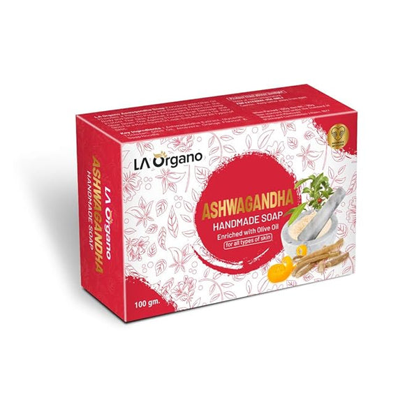 LA Organo Ashwgandha Handmade Natural Bath Soap - 100 gms