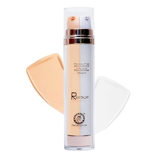 Colors Queen Revitalift Illuminating Primer Base + Foundation Lotion 03 Sheer Ivory - 40 gms