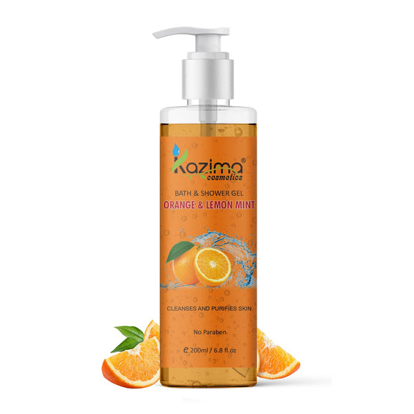 Kazima Orange & Lemon Mint Bath Shower Gel - 200 ml