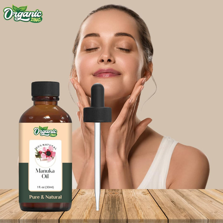 Organic Zing Manuka (Leptospermum Scoparium) Oil | Oil for Skin Care, Hair Care, Aroma & Diffusers - 30 Ml