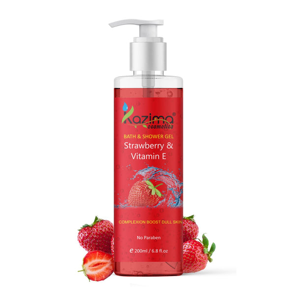 Kazima Strawberry & Vitamin E Bath Shower Gel - 200 ml