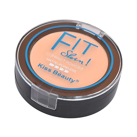 Kiss Beauty Fit Skin Poreless Oil Control Matte Compact Powder 2 in 1 Beige - 20 gms