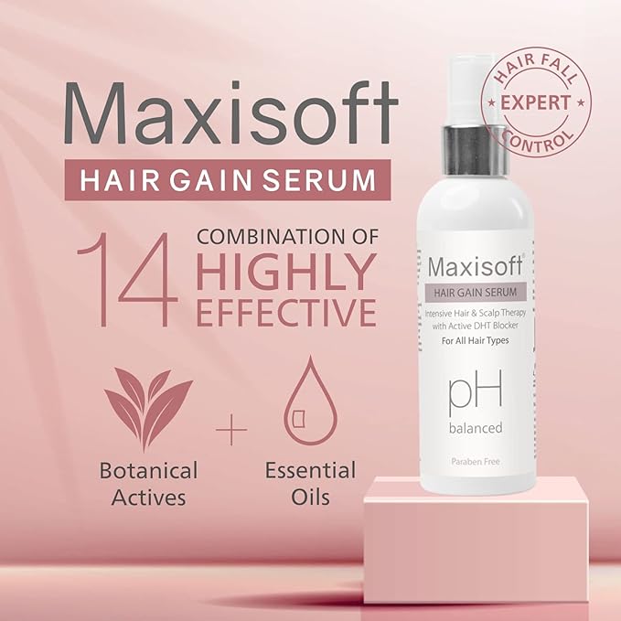 Maxisoft Hair Gain Serum | Intensive Hair & Scalp Therapy for All Hair Types - 100 Ml
