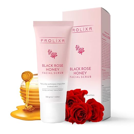 Prolixr Black Rose Honey Exfoliating Facial Scrub - 100 gms