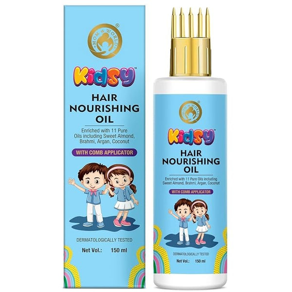 Mom & World Kidsy Hair Nourishing Oil With Comb Applicator for Kids - 150 gms