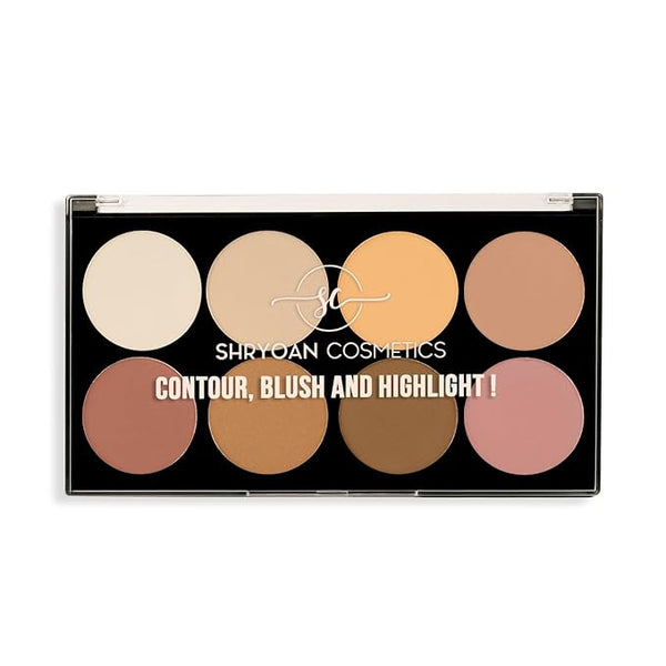 Shryoan Contour Blush and Highlighter 8 Color Palette Shade 02 - 28 gms