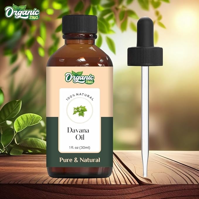 Organic Zing Davana (Artemisia Pallens) Oil | Essential Oil for Skincare, Aroma and Diffusers - 30 Ml