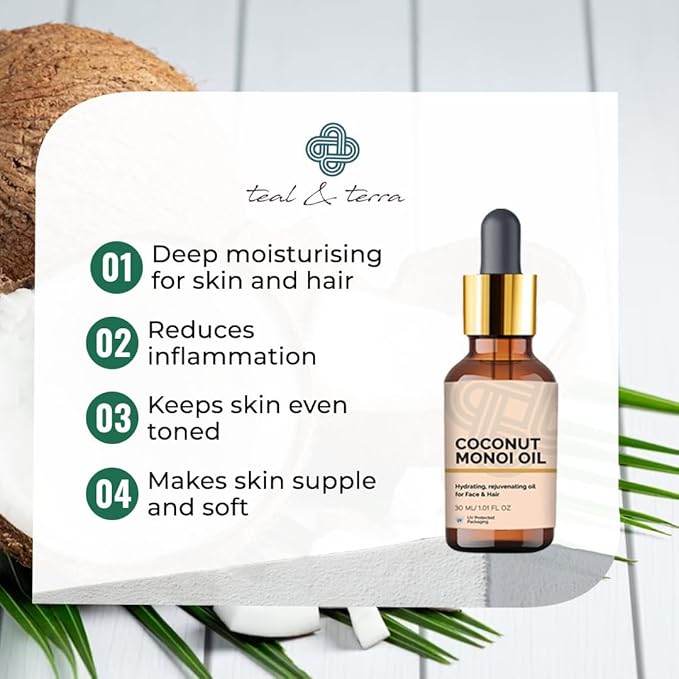 Teal & Terra Organic Coconut Monoi Oil - 30 Ml