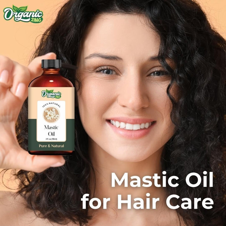 Organic Zing Mastic (Pistacia Lentiscus) Oil | Essential Oil for Skincare, Aroma & Massage - 118 Ml