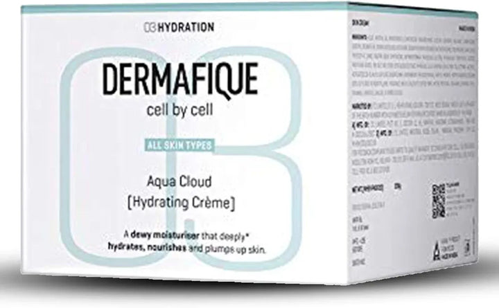 Dermafique Aqua Cloud Hydrating Crème with Shea Butter – 200g, with Seaweed Extracts, Weightless & Non-greasy That Results in Glowing Skin, Moisturizer for Face with Deep Hydration and Nourishment | For All Skin Type