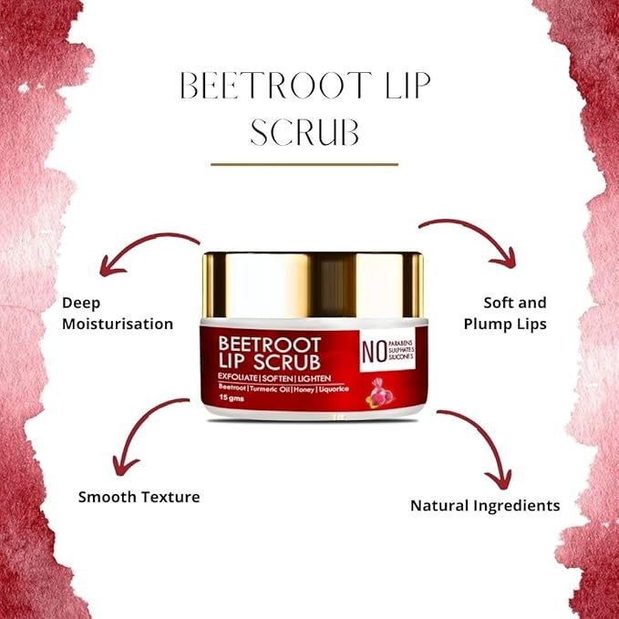 Beetroot Exfoliating Lip Scrub Balm - 30 gms