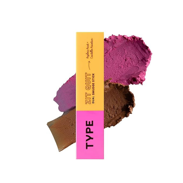 Type Beauty Zit Quit Dual Smudge Stick Blush+ Bronzer (Cotton Candy/Salted Caramel) - 12 gms