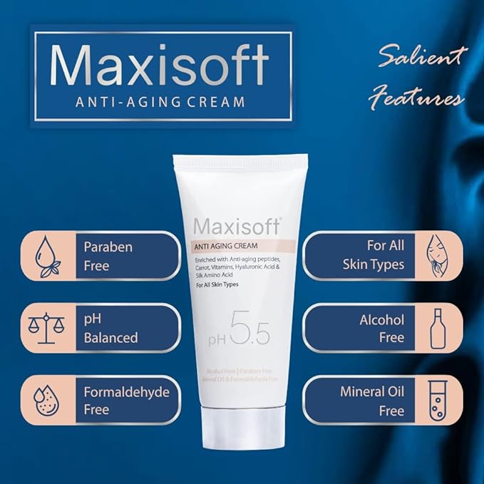 Maxisoft Anti Aging Cream for Men & Women| Face Cream for Normal, Dry & Oily Skin - 50 Gms