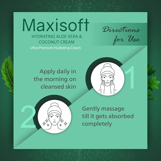 Maxisoft Hydrating Aloe Vera & Coconut Cream | Deep Moisturization & Nourishment - 50 Gms