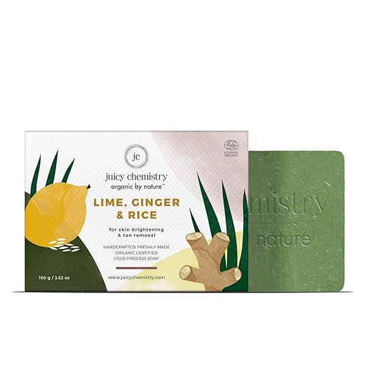 Juicy Chemistry Lime & Ginger & Rice Soap - 100 gms