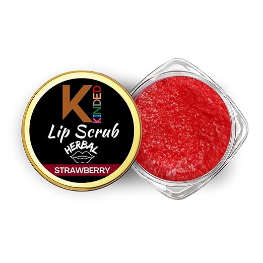 Kinded Lip Sugar Scrub Herbal Colour Strawberry - 10 gms