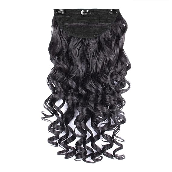 Streak Street Clip In 24 Step Curl Natural Black Hair Extensions