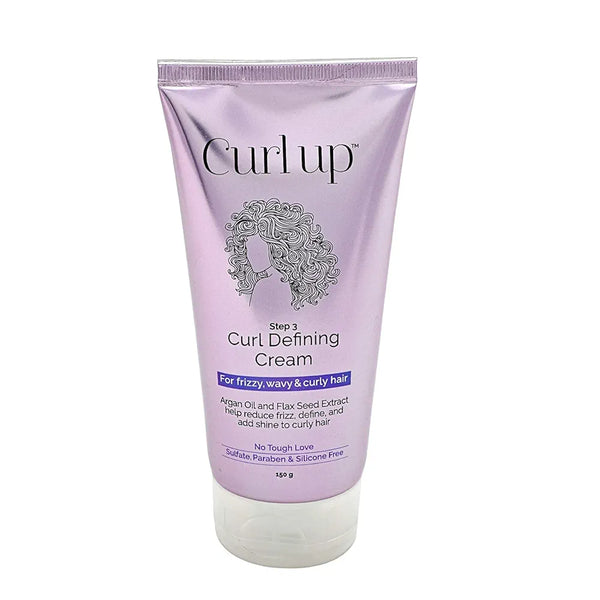 Curl Up Curl Defining Cream - All In One Leave In Conditioner Moisturizes, Enhances Natural Curl Definition & Provides Medium Hold to Dry Frizzy, Wavy & Curly Hair 150g
