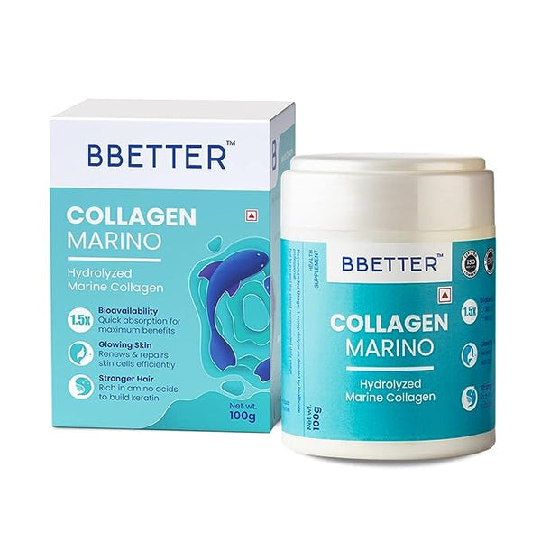 Bbetter Collagen Marino Pure Hydrolysed Marine Collagen Powder - 100 gms