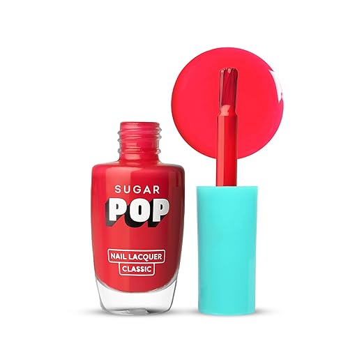 Sugar Pop Nail Lacquer Red Alert (Cherry red with pink undertone) - 10 ml