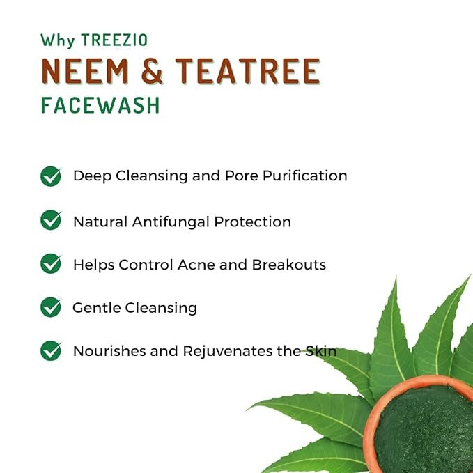 Treezio Neem & Tea Tree Face Wash - 100 ml