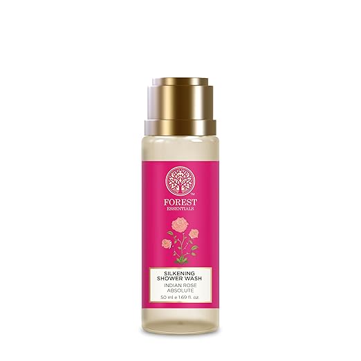 Forest Essentials Travel Size Silkening Shower Wash Indian Rose Absolute