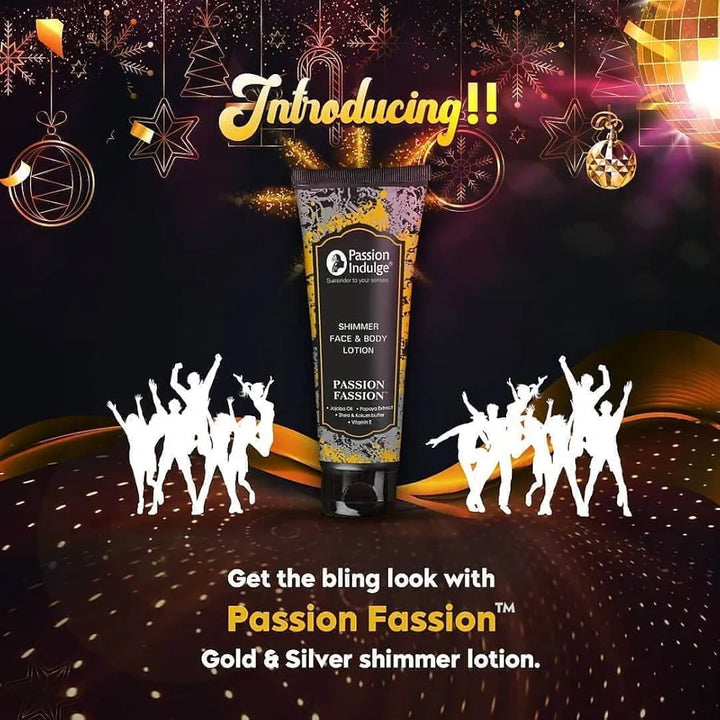 Passion Fassion Gold and Silver Shimmer Bling Lotion-100 Ml