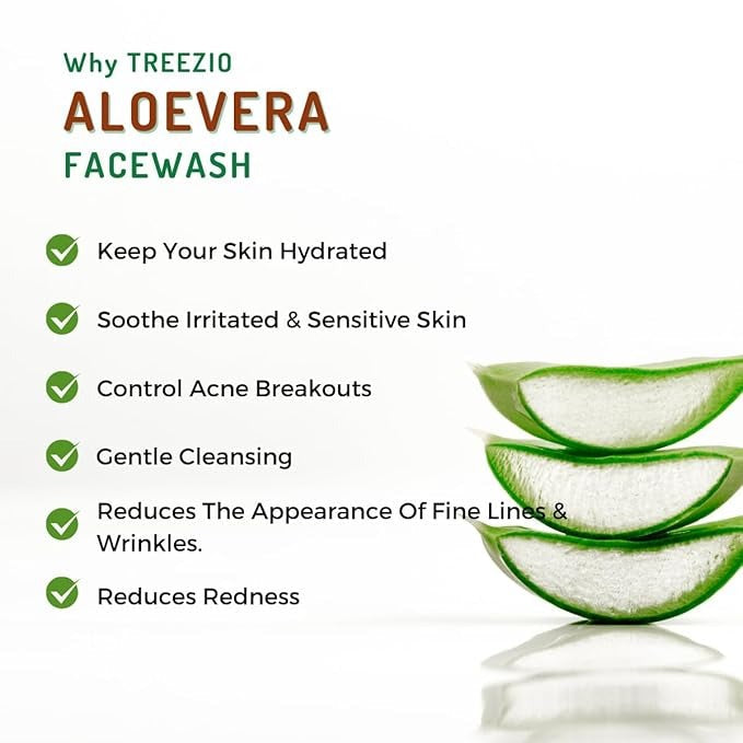 Treezio Aloe Vera Face Wash - 100 ml