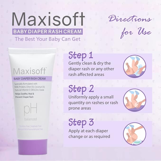 Maxisoft Baby Diaper Rash Cream - 50 Gms