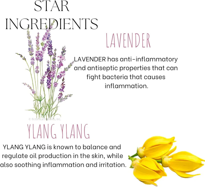Lavender Ylang Ylang Baby Powder, Talc Free, Hypoallergenic, Organic Certified Ingredients, Mattify, Non-Comedogenic, Harmful Chemical Free, Sensitive Skin, 100% Natural & Handmade, Vegan 50g