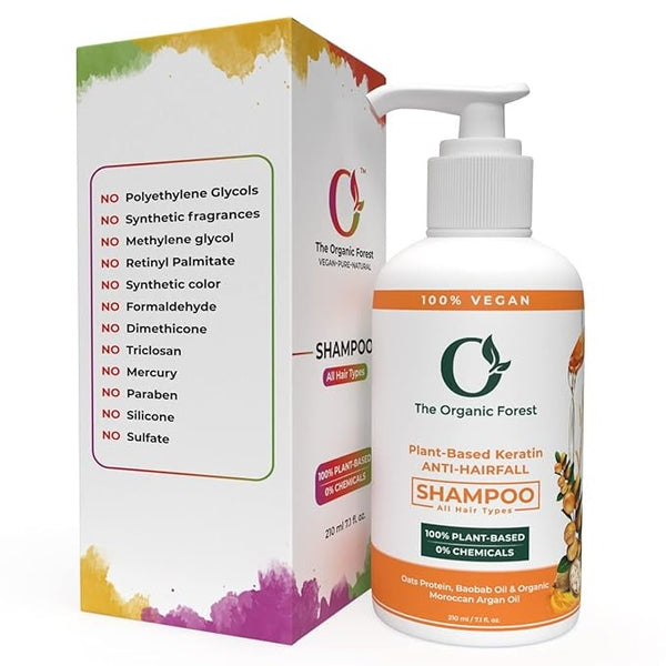 The Organic Forest Plant-Based Keratin Anti HairFall Shampoo - 210 ml