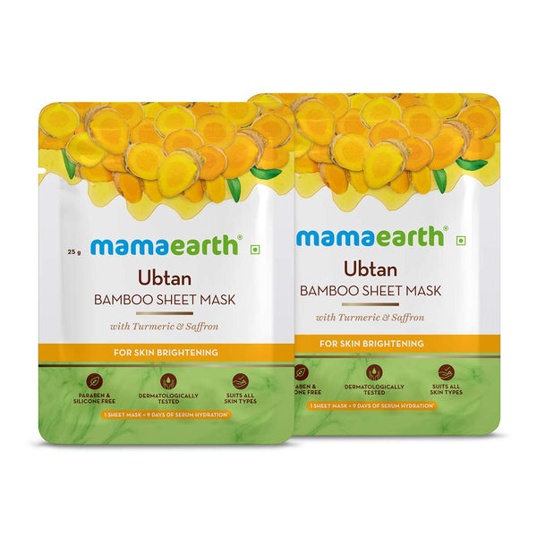 Mamaearth Ubtan sheet mask pack of 2