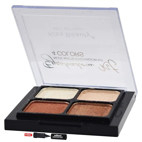 Kiss Beauty 4-Color Matte Eyeshadow - 14gm