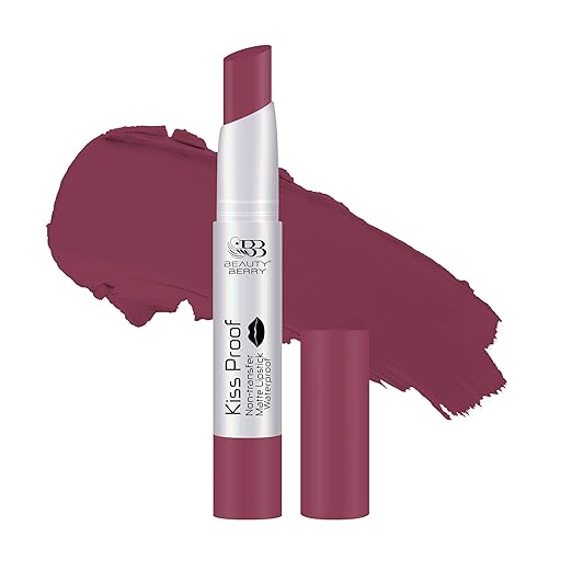 Beauty Berry Kiss Proof Matte Lipstick On Mode - 2.1 gms