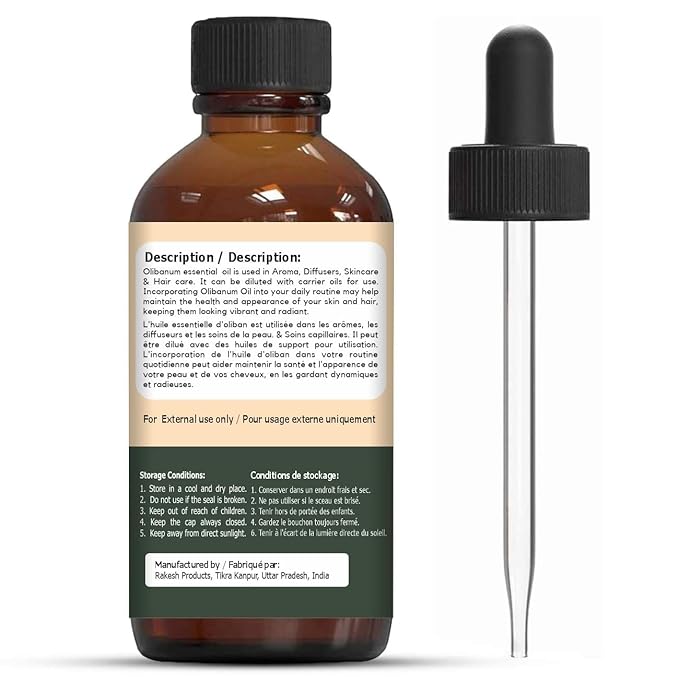 Organic Zing Olibanum (Boswellia Serrata) Oil | Essential Oil for Aroma, Diffusers, Skincare & Hair Care - 30 Ml