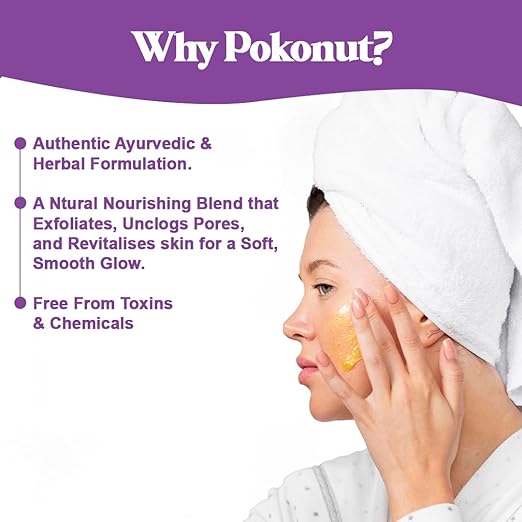 Pokonut Kumkumadi Tailam Face Pack for Glowing Skin - 100 gms