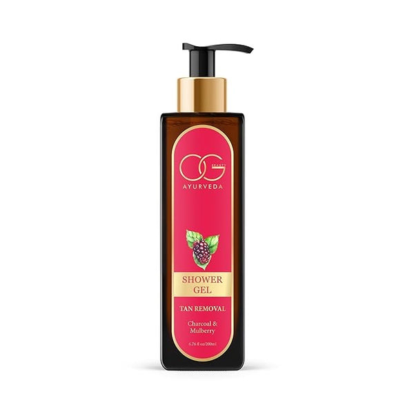 OG BEAUTY Ayurveda Tan Removal Charcoal & Mulberry Shower Gel - 200 ml