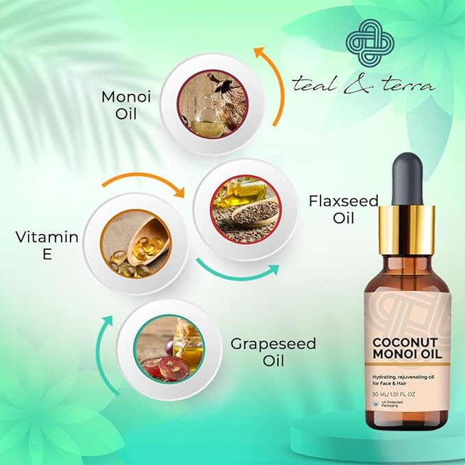 Teal & Terra Organic Coconut Monoi Oil - 30 Ml