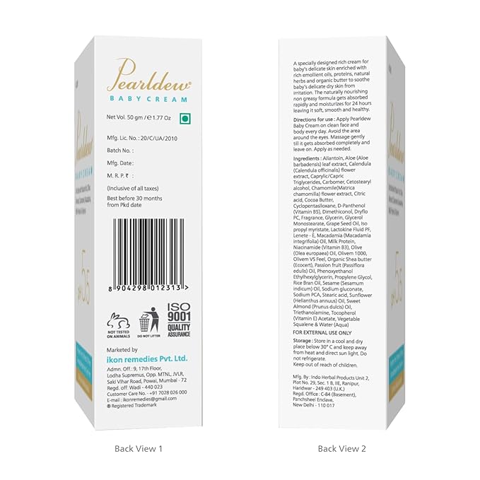 Pearldew Baby Cream - 50 Gms