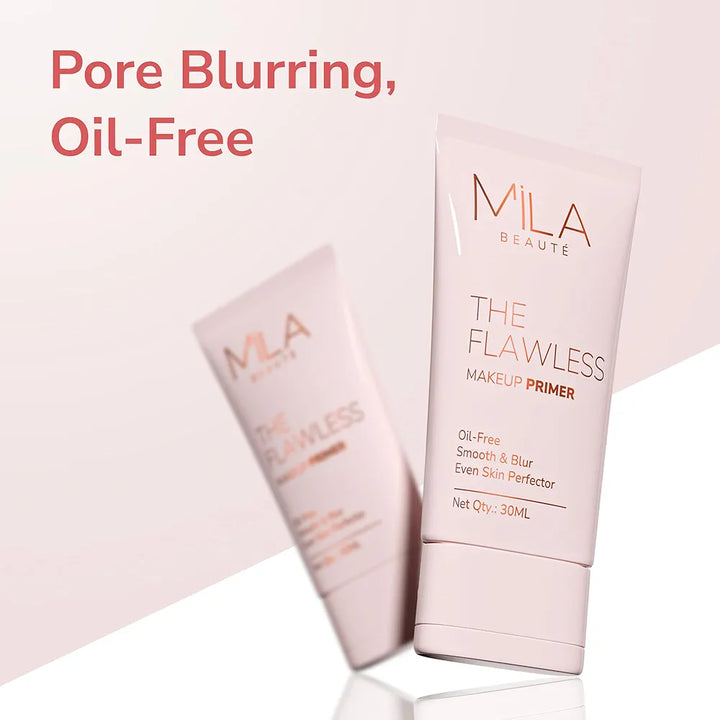 Mila Beauté Flawless Makeup Primer I Non Sticky, Blurs Pores & Oil Free I Hydrating & Matt Finish I Vitamin E & A with Satin Smooth Finish