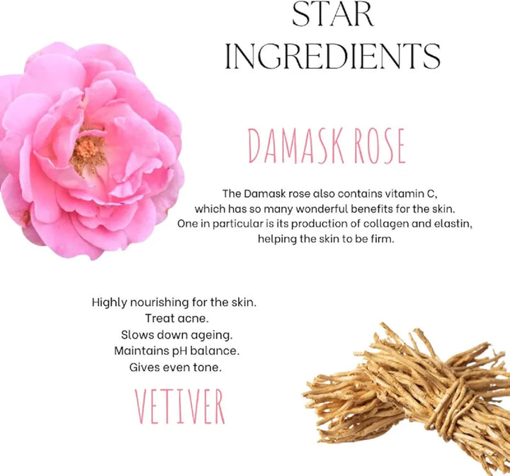 EcoBerry Damask Rose Vetiver Stick Deodorant | Organic, Neutralises Body Odour, Irritation Free, Aluminium Free, Paraben Free, Chemical Free, Cruelty Free, Mineral Oil Free, Phthalate Free, Artificial Color and Fragrance Free, Preservative Free, Veg