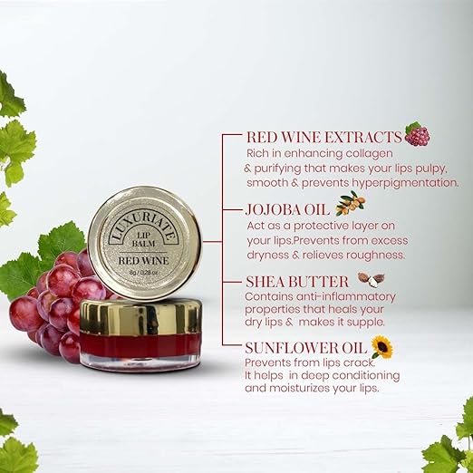 Luxuriate Red Wine Lip Balm - 8 gms