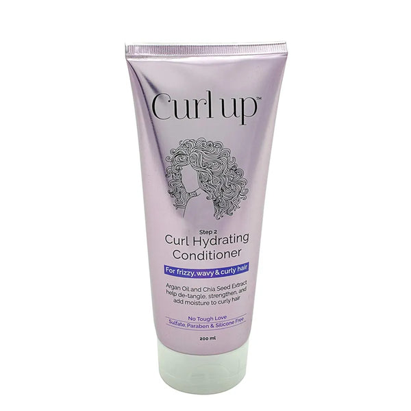 Curl Up Curl Hydrating Silicone Free Conditioner - For Frizzy, Wavy & Curly Hair - No Sulphate And Paraben - 200 ml