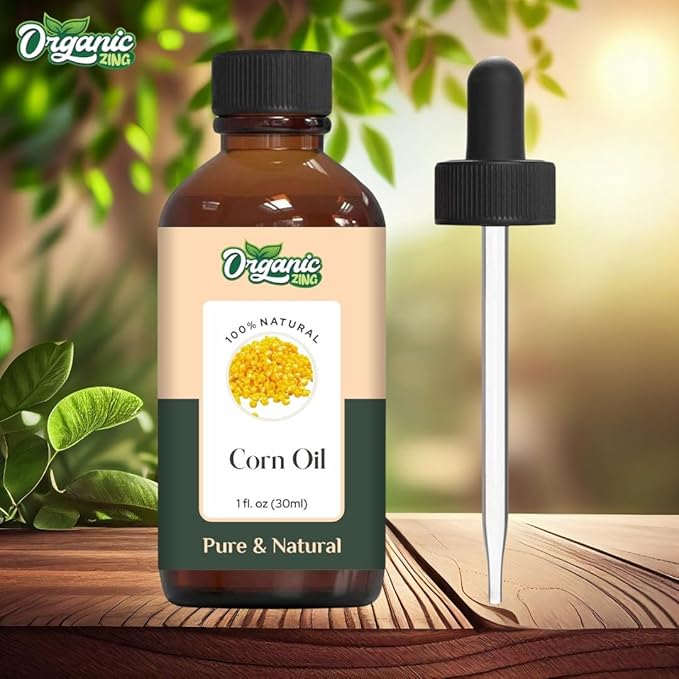 Organic Zing Corn (Zea Mays) Oil | Carrier Oil for Skincare, Hair Care & Massage- 30 Ml