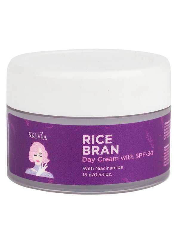 Skivia Rice Bran Mini Day Cream with SPF 30 - 15 gms