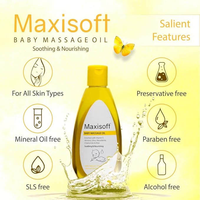 Maxisoft Baby Massage Oil | With Olive Oil, Vitamin E - 100 Ml