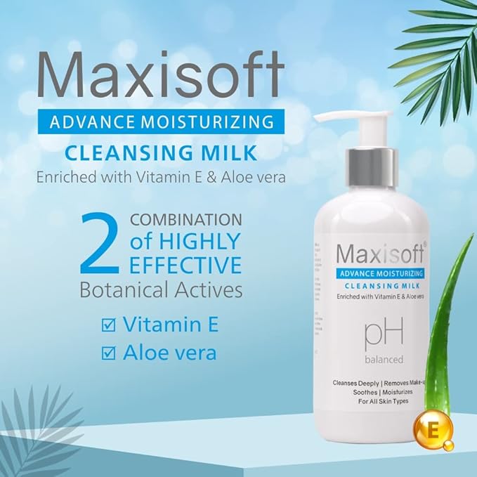Maxisoft Advance Moisturizing Cleansing Milk | Long Lasting Moisturizer for Body & Face - 300 Ml