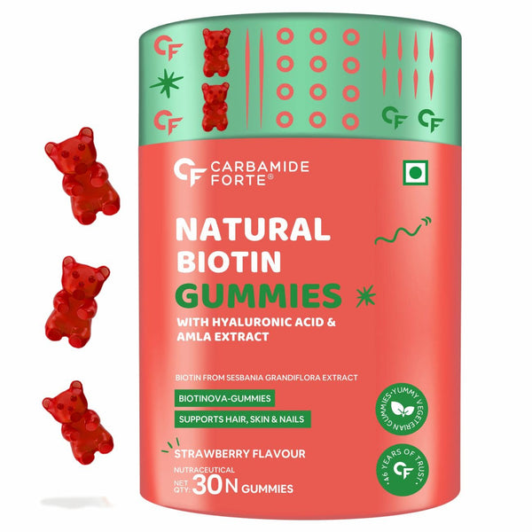 Carbamide Forte Biotin Skin and Hair Vitamin Gummies - 30 veg Gummies