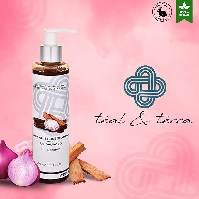 Teal & Terra Onion Oil & Rose Shampoo - 200 Ml